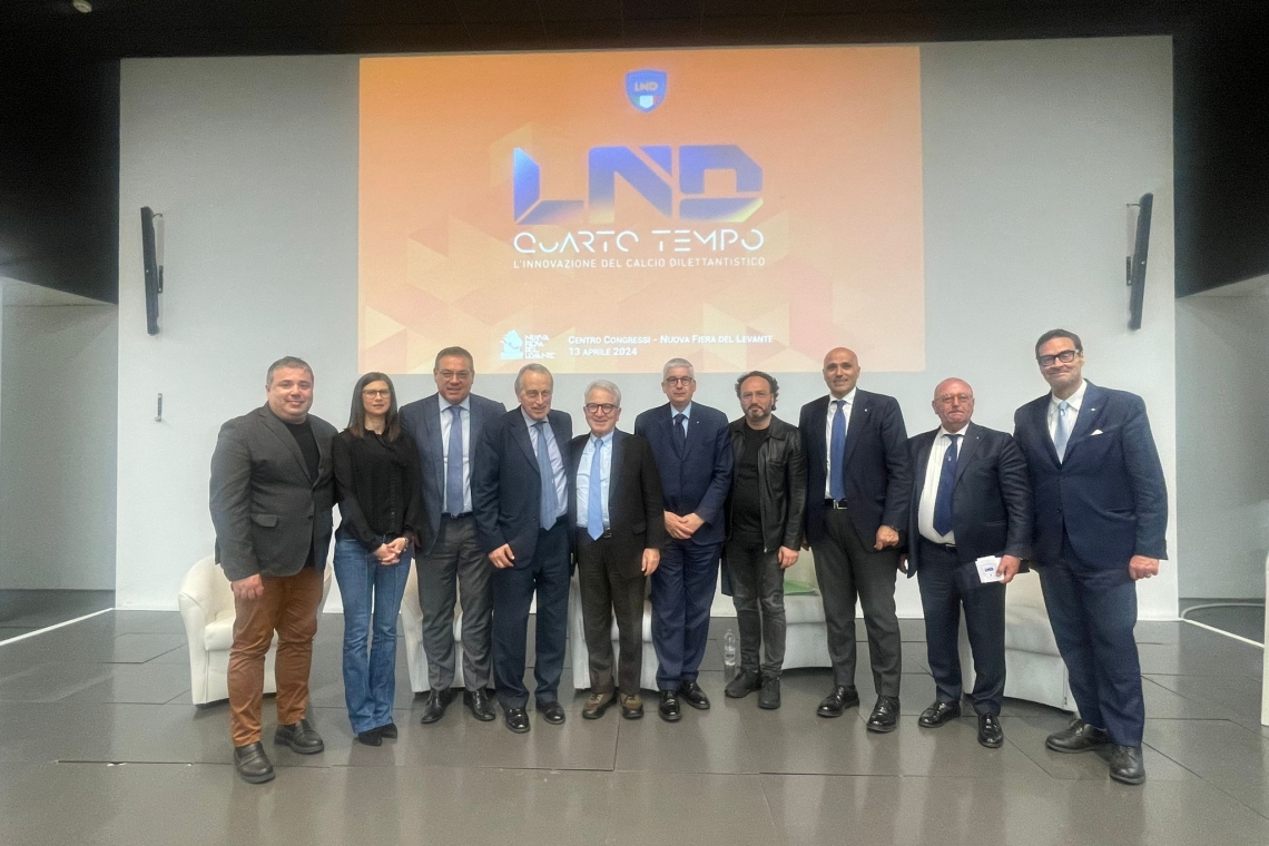 Grande successo a Bari per la presentazione del progetto LND Quarto Tempo con il Presidente Giancarlo Abete